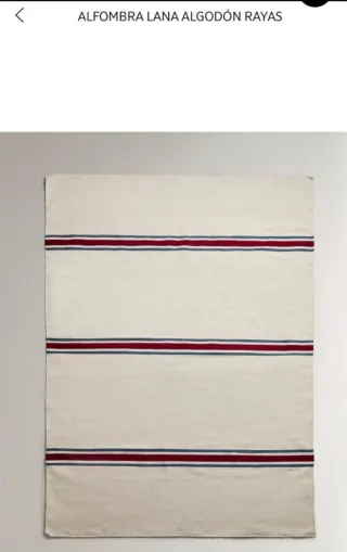 Alfombra Zara Home Lana Algodón Rayas