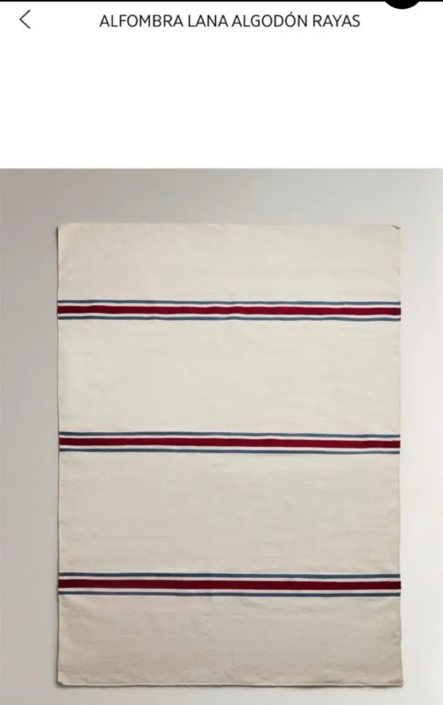 Alfombra Zara Home Lana Algodón Rayas