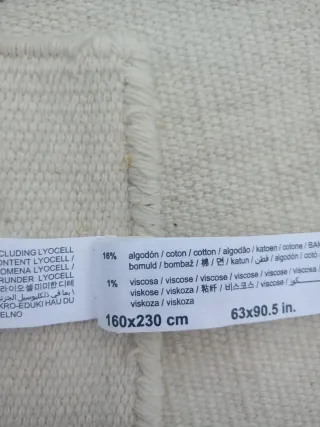 Alfombra Zara Home Lana Algodón Rayas