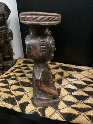 Figura Arte Africano Pareja Tallada