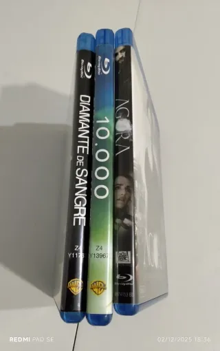 3 Pelís Blu-ray: 10.000, Diamante de Sangre, Agora