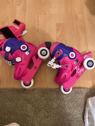 Kit Patinaje Infantil Rosa talla 26 / 28