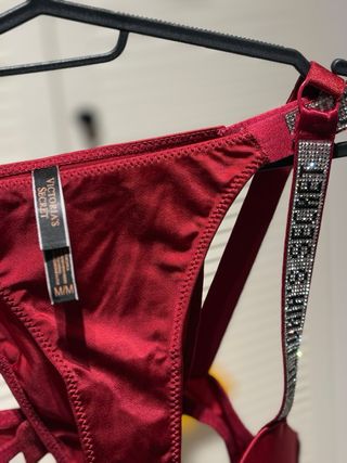 Conjunto Lencería Victoria's Secret Rojo Talla M
