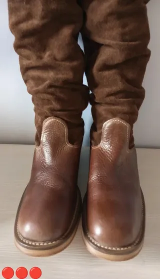 Stivali SUS Pelle e Camoscio Marrone