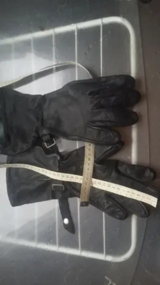 Guantes de moto de cuero negros