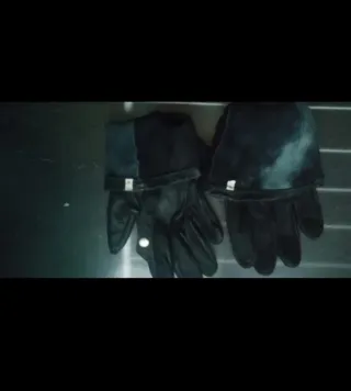 Guantes de moto de cuero negros