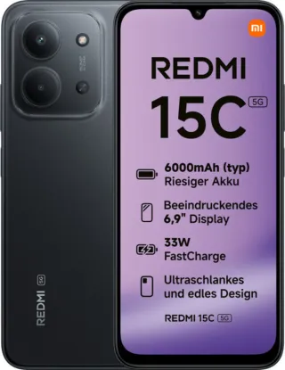 Xiaomi Redmi 15C 5G Negro/Gris