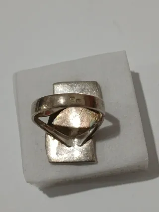 Anel de Prata Portuguesa 925,Vintage com pedra