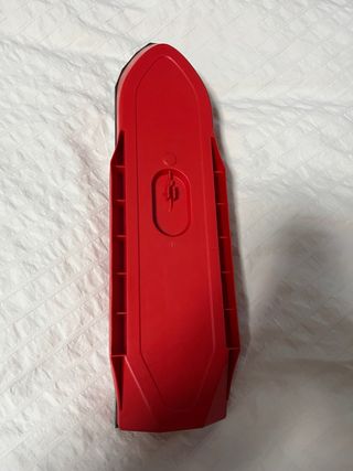 Base de barco Lego gris y rojo