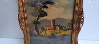 Pietro Angelini Dipinto a olio incorniciato che ra