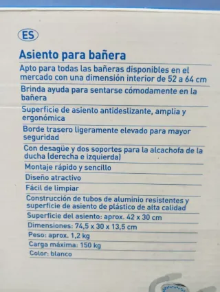 Silla de Baño 150 kg
