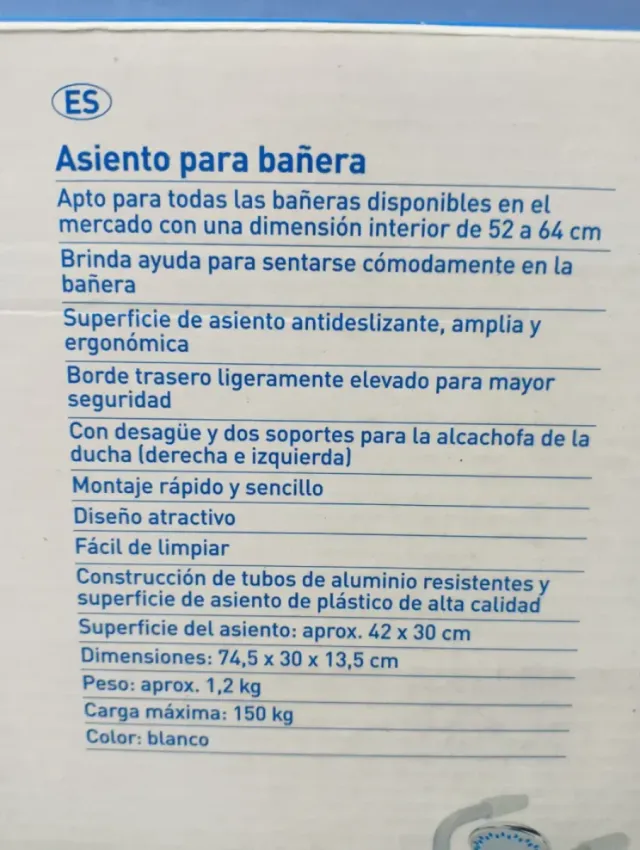 Silla de Baño 150 kg