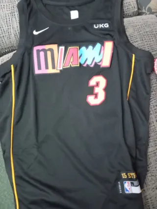 Camiseta NBA Miami Heat Wade Talla L Niño