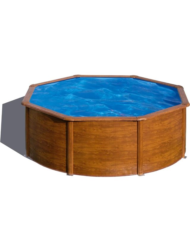 Piscina Elevada Redonda, Aspecto Madera, 300 x 120 cm