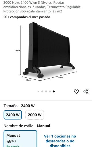 Cecotec Radiador Eléctrico Bajo
