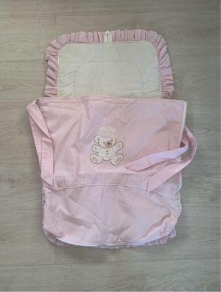Funda acolchada carrito bebé rosa