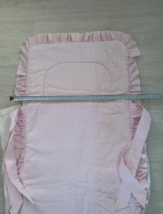 Funda acolchada carrito bebé rosa