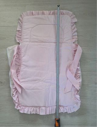 Funda acolchada carrito bebé rosa