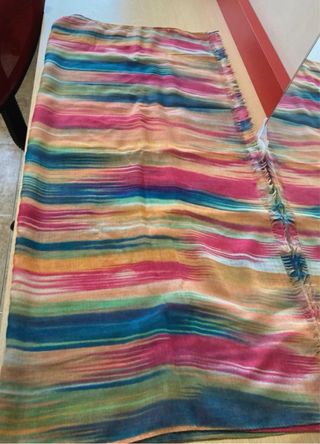 Fular estampado rayas multicolor