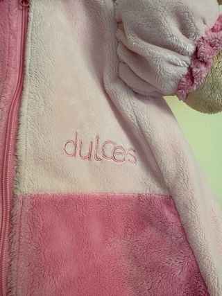 Bolsa Guarda- pañales de peluche conejo rosa