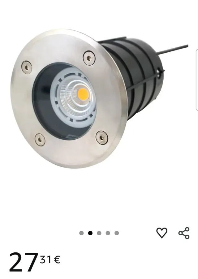 Faretti LED da terra impermeabili (confezione da 6). Offerta.