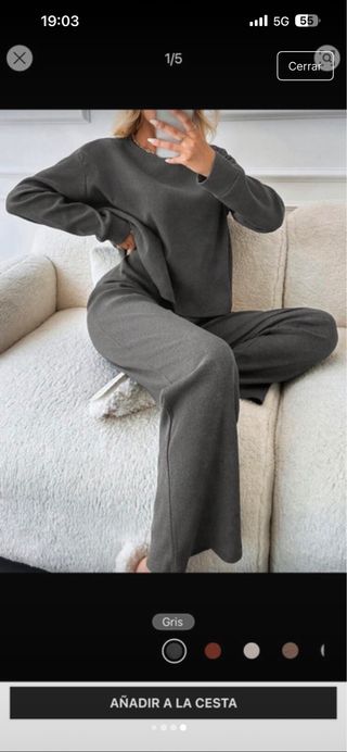 Conjunto gris sin estrenar talla m