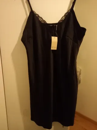 Vestido de noche Esmara negro con encaje talla  L