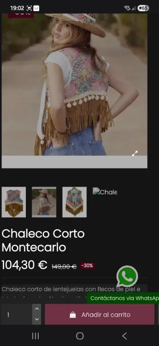 Chaleco Lola Guarch bordado flecos