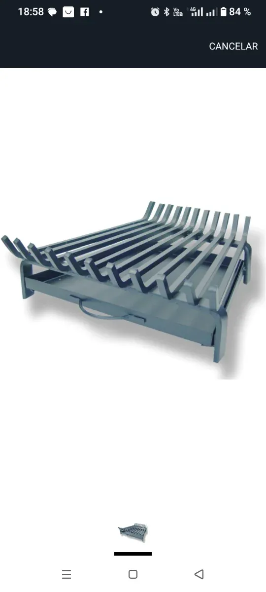 Parrilla para chimenea de metal