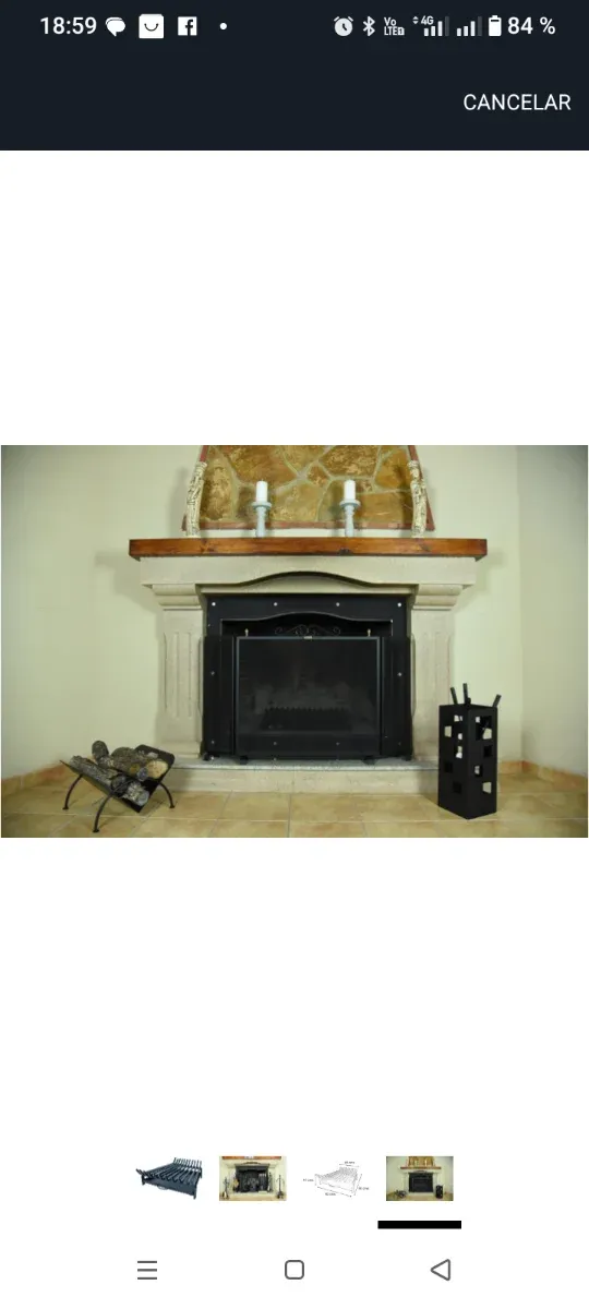 Parrilla para chimenea de metal