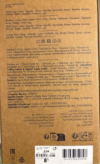 Lote 14 bragas niña Kiabi Talla 2-3 años