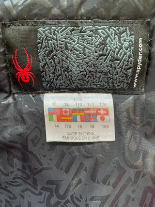 Anorak Spyder Talla 18 Niños