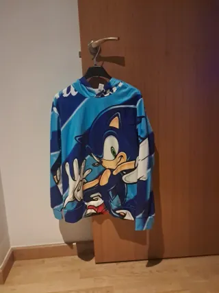 Sudadera Sonic Niño Talla 14 Azul
