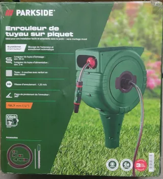 Enrolador mangueira Parkside - novo