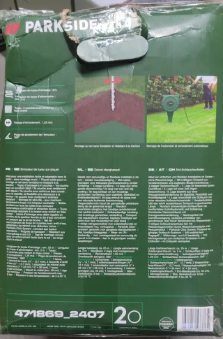 Enrolador mangueira Parkside - novo