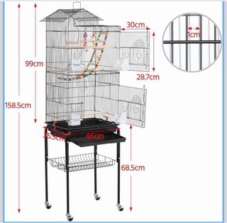 Jaula para pájaros negra - poco uso