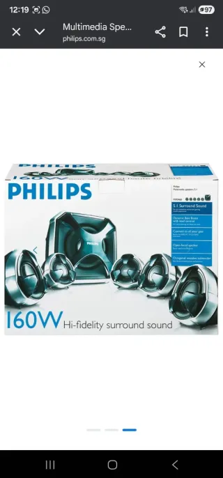 Altoparlanti Surround Sound 5.1 Philips 160W