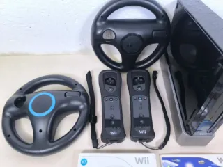 Nintendo Wii Negra + Mario Kart y Wii Sports Resor