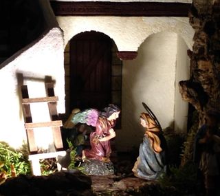 Belén 300 piezas resina 12 cm