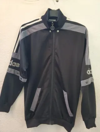 Chaqueta Adidas Negra y Gris