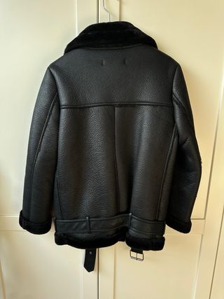 Chaqueta Biker Zara Piel Negra