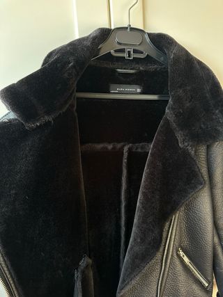 Chaqueta Biker Zara Piel Negra