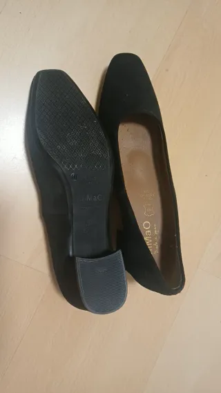 Zapatos de vestir negros ante/piel