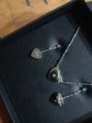 Conjunto Lotus Style Corazón Plata