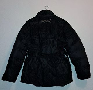 Abrigo Desigual Negro Encaje Talla XL