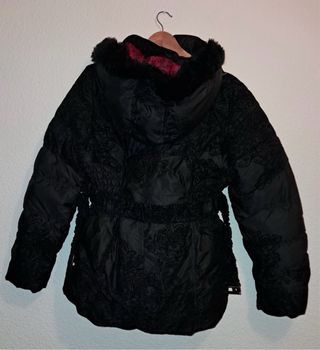 Abrigo Desigual Negro Encaje Talla XL