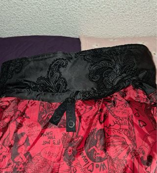 Abrigo Desigual Negro Encaje Talla XL