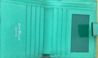 Portafoglio Salvatore Ferragamo Verde Argento