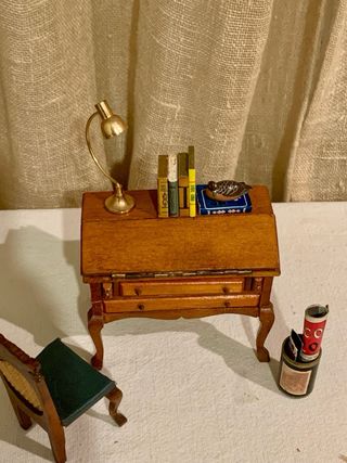 Miniaturas Casa de Muñecas Escritorio Buró