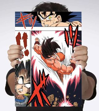 Póster Goku vs Vegeta Kaioken